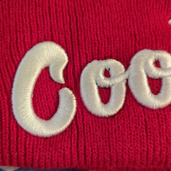 COOKIES Dark Red White Logo Embroidered Adult Unisex Knit Beanie - Picture 2 of 8